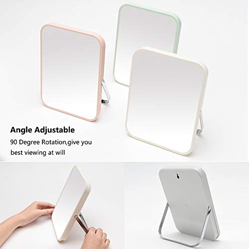 8-Inch Portable Folding Table Vanity Mirror Pink