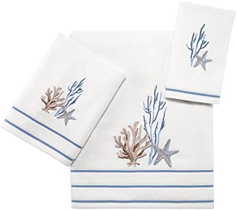 Avanti Linens - Soft Absorbent Cotton Hand Towel Abstract Coastal Collection
