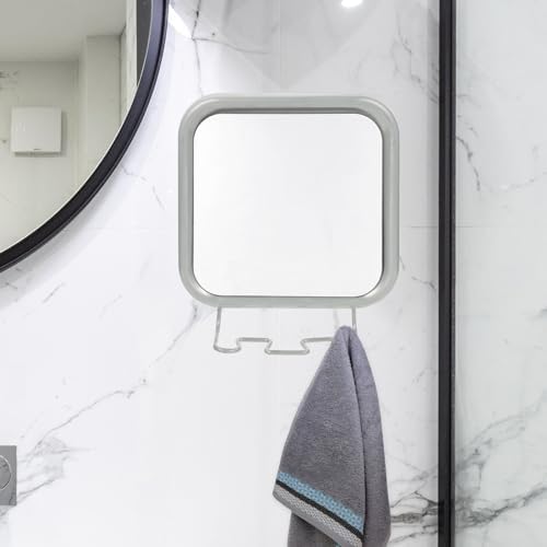 Fogless Shower Mirror for Shaving Strong Suction Compact Design
