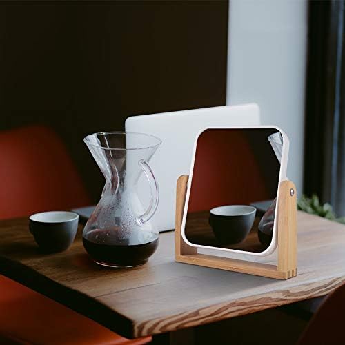 Makeup Mirror with Bamboo Stand