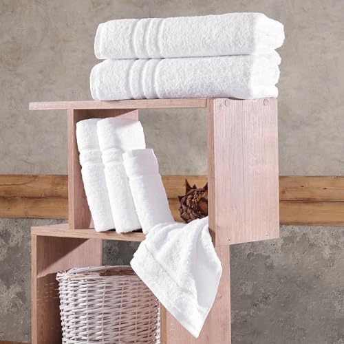 Hawmam Linen Luxury 6-Piece Bath Towel Set