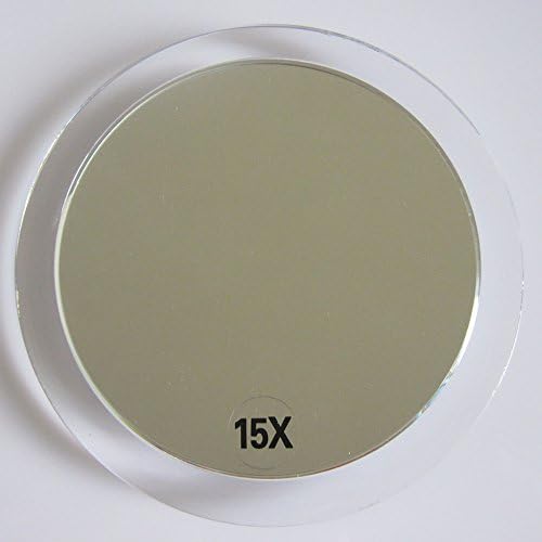Santoo 15X Magnifying Mirror - Compact with suction cups for makeup precision