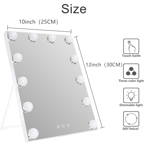 Despful 10x12 Vanity Mirror with 12 DimmableLED