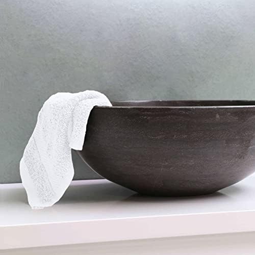 Luxury Cotton 13x13 Washcloths 12-Piece Set White
