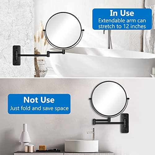 decluttr 9 wall mirror with magnifier