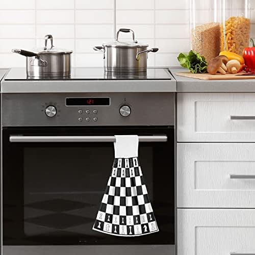Chess Silhouette Kitchen Towels for Restroom Bathroom Use
