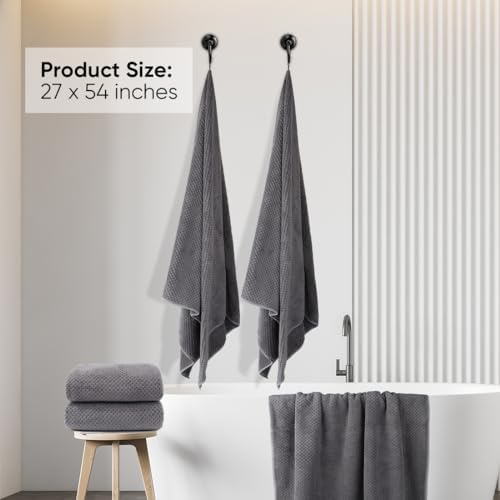 HOMEXCEL Bath Towel Set 4-Pack Grey