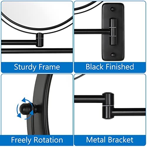 decluttr 9 wall mirror with magnifier
