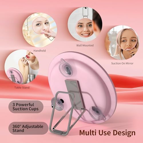 10x Magnifying Handheld Travel Mirror