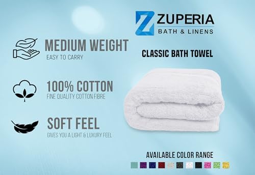 Zuperia Premium 100 Cotton Bath Towels