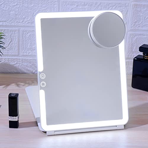 FUNTOUCH 1800mAh Rechargeable Makeup Mirror with Lights