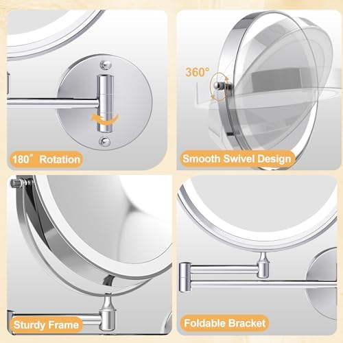 9 inch Large Rechargeable Lighted Makeup Vanity Mirror
