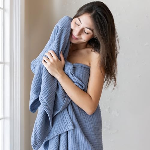 High-Quality 100 Turkish Cotton Muslin Towels Set for Adults