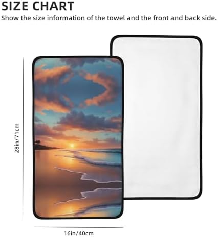 YYHWHJDE Sunset Beach Coral Velvet Towel