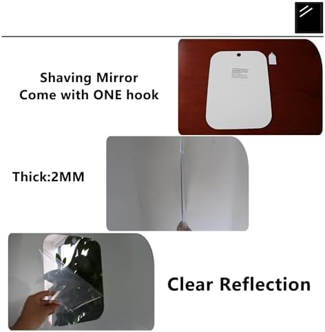2-Piece Shatterproof Shower Mirrors - Compact Durable for Men Women