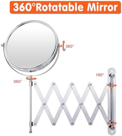 WELL W LINK 7 inch wall mounted makeup mirror