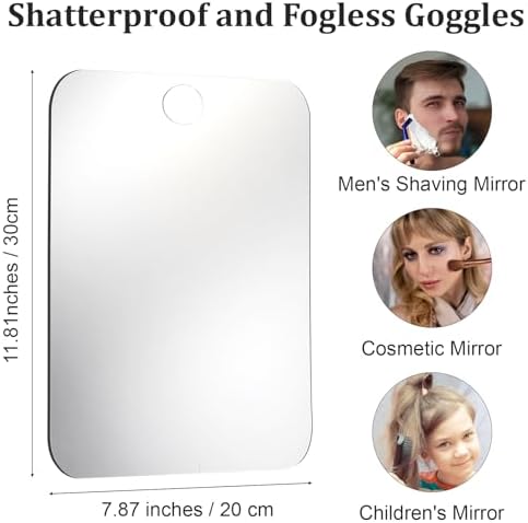 Unbreakable Anti-Fog Shower Mirror for Men