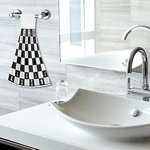 Chess Silhouette Kitchen Towels for Restroom Bathroom Use