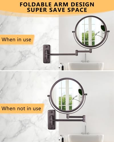 Decluttr 9-Inch Wall-Mounted Magnifying Mirror for Bathroom