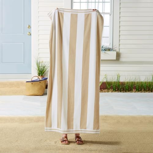 Great Bay Home 100 Cotton Velour 4-Pack Beach Towels Set