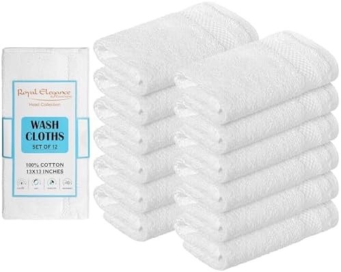 Elaine Karen 12-Pack Premium Cotton Face Wash cloths
