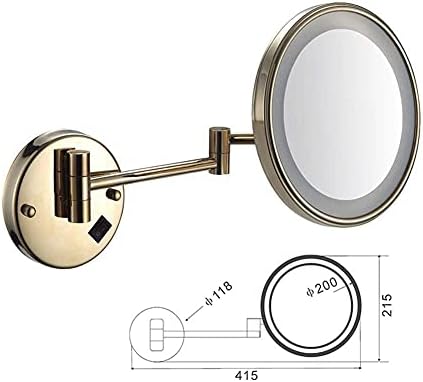 Bathroom Mirror with 3X Magnification Foldable USB Charged