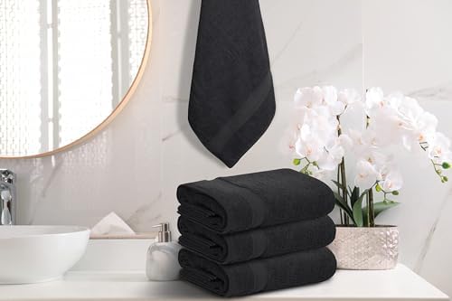 6-Piece Premium Terry Bath Towels Soft Quick Dry
