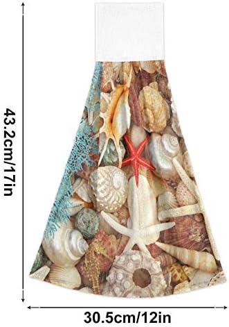 Cute Summer Starfish Kitchen Towels 12x17in