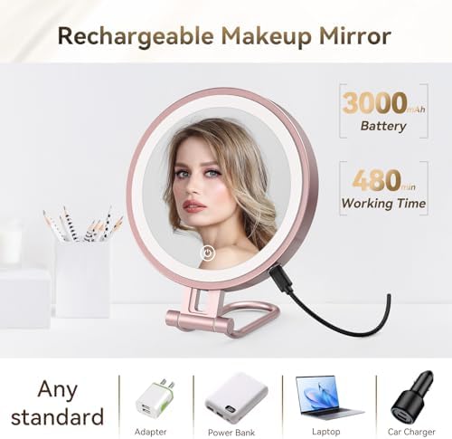 10X Magnifying Travel Makeup Mirror