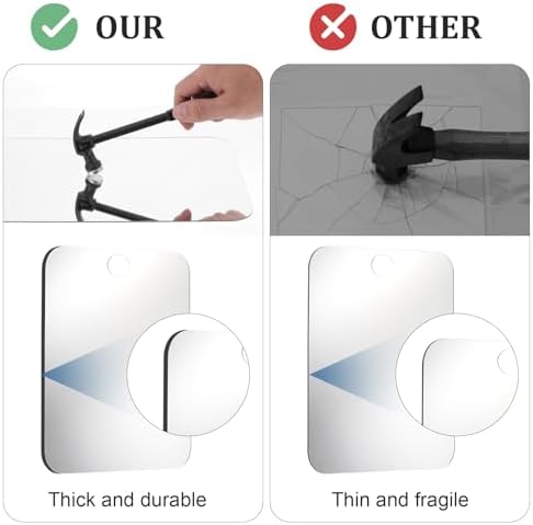 Unbreakable Anti-Fog Shower Mirror for Men