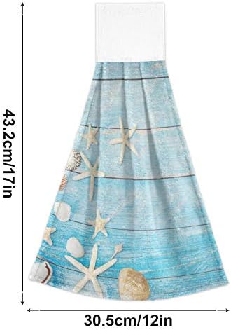 Seashells Starfish Kitchen Hand Towels