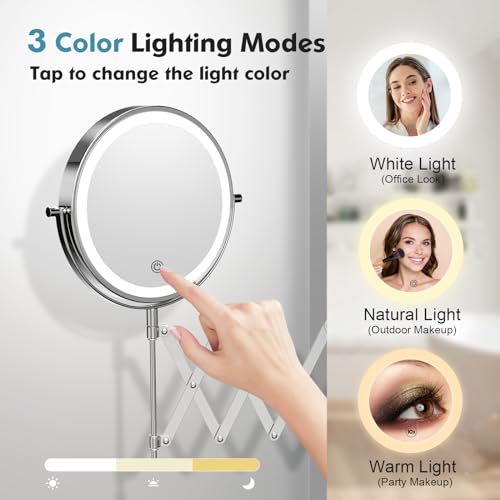 FASCINATE Double Sided Wall-Mounted Makeup Mirror