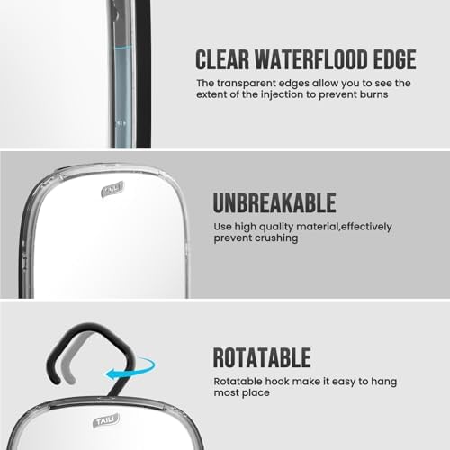 TAILI Fogless Portable Shower Mirror for MenWomen - Shatterproof Easy Hanging
