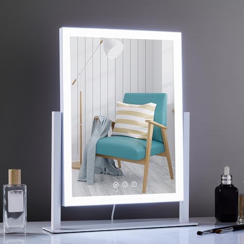 HIEEY Smart Makeup Mirror with 3 Lighting Modes 360 Rotation