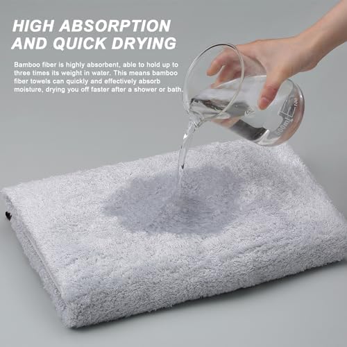 Aibaser Ultra Absorbent Bath Towels 27x54 inch for Bathroom Travel Gym