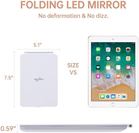 Muably LED Travel Makeup Mirror