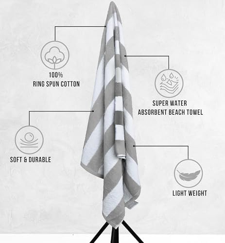 Utopia Gaming Series 4-Pack Cabana Stripe Beach Towels 30x60