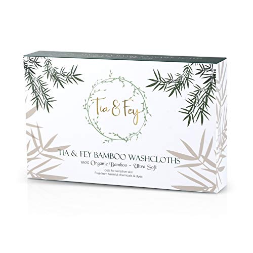 Tia Fey Soft Wash Cloths Set of 6 for Sensitive Skin