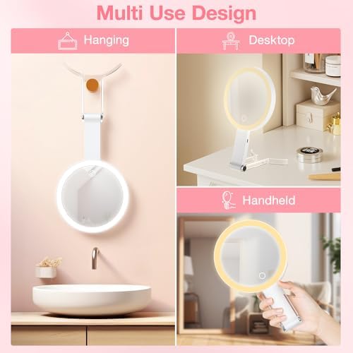 High-Quality 3-in-1 Makeup Mirror for Travel