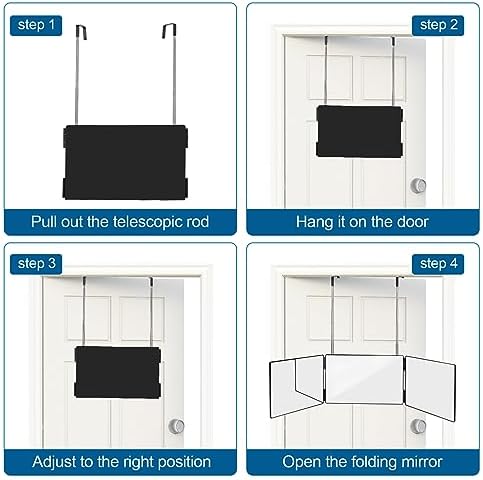 3 Panel Trifold Mirror for Grooming and Make-up