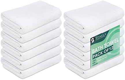 High-Quality 20x40 White Cotton Bath Towels for Commercial Use