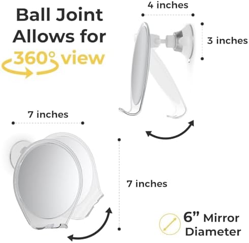 HoneyBull Shower Mirror for Shaving