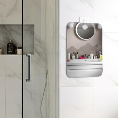 Unbreakable Anti-Fog Shower Mirror for Men