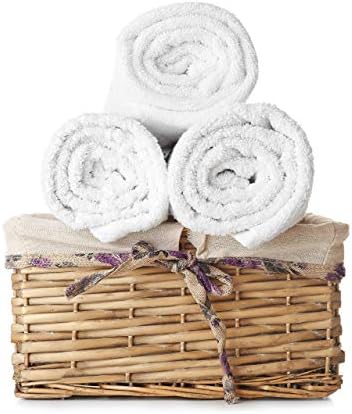 American Towels Linens 100 Cotton Durable Lightweight Ultra Absorbent Washcloth 24-Pack