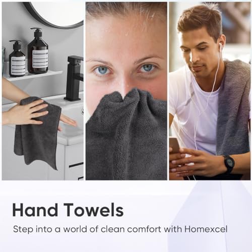 Microfiber Hand Towels for Bathroom Soft Durable 12-Pack