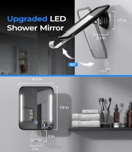 Gospire Heated Shower Mirror Smooth Grooming Experience