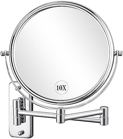 Decluttr 8-Inch Wall-Mounted Makeup Mirror