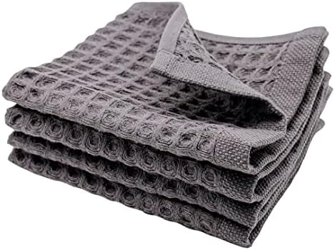Modern 100 Turkish Cotton Waffle Washcloth Set
