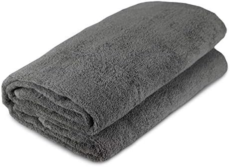 BC BARE COTTON Gray Bath Sheet Oversized 40x80 Inches