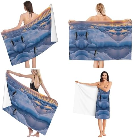 Penguin Sunset Microfiber Bath Towel